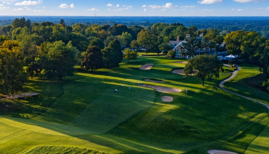 Milwaukee Country Club in River Hills, WI - view of Clubhouse<br />
