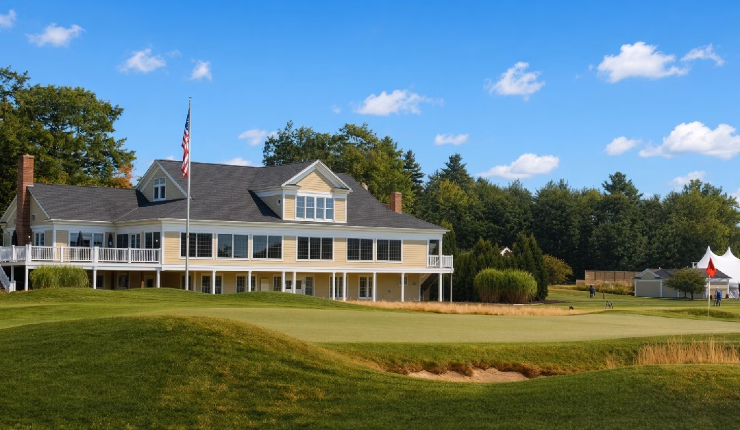 Falmouth Country Club in Falmouth, ME - view of Clubhouse<br />
